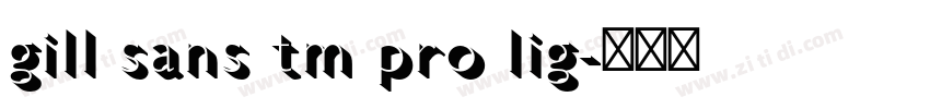 gill sans tm pro lig字体转换